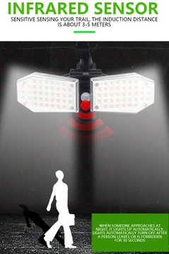 Галогенная лампа SOLAR 108LED Сумеречный датчик движения.