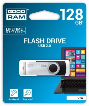 PENDRIVE GOODRAM UTS2 128GB USB 2.0 Czarny SZYBKI