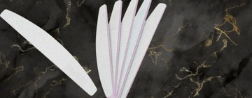 Пилочка для ногтей 100/180 BOAT HALF MOON ZEBRA НАБОР ИЗ 10 ШТ. ДВУХСТОРОННИХ