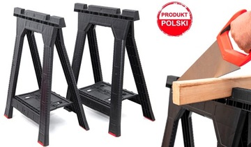 KOBYŁKA WARSZTATOWA, STOJAK BUDOWLANY, KOZIOŁEK ROBOCZY 2SZT. QBRICK SYSTEM