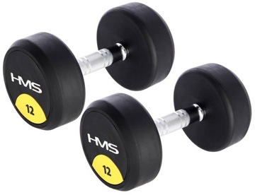 Hantle Hantelki Ciężarki Gumowane Do Ćwiczeń Fitness Treningu 2x12 kg