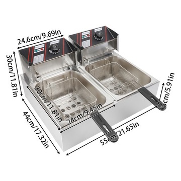 12L Frytownica elektryczna z zbiornikiem 5KW