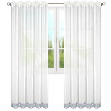 ШТОР ГОТОВЫЙ ШТОР ВУАЛЬ ЛЕНТА ЦИРКОНИЙ БРИЛЛИАНТЫ