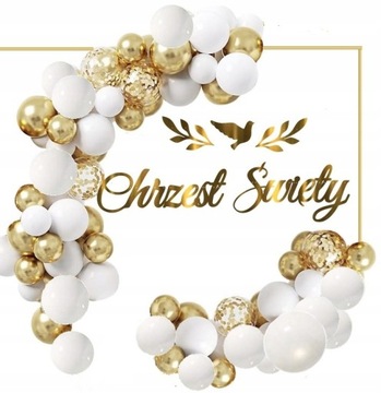 Balony łuk zestaw dekoracji CHRZEST