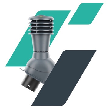 ВЕНТИЛЯЦИОННЫЙ ДЫМОХОД ДЛЯ металлочерепицы KRONOPlast 125 ММ ГРАФИТ