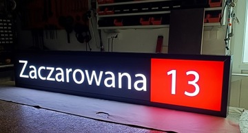 70х30 - НОМЕР ДОМА Табло со светодиодной подсветкой, адрес улицы, баннер, номер дома, 230 В.