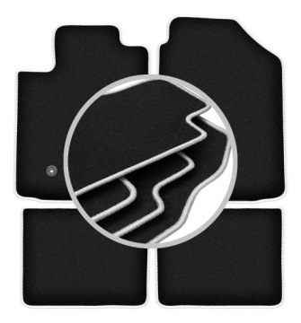 Koberce do auta stříbrné barvy pro: Pontiac Vibe hatchback 2003-2008