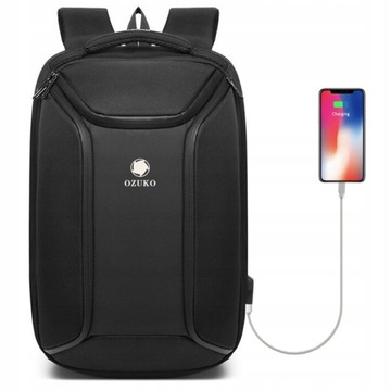 Plecak Ozuko na laptopa 17,3 9318 z USB i kłódką