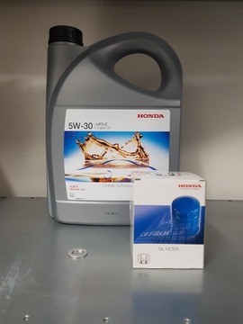 Оригинальное масло HONDA 5W30 + масляный фильтр + шайба + БЕСПЛАТНЫЙ ПОВОД HONDA