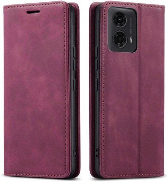 МАГНИТНЫЙ КОЖАНЫЙ ЧЕХОЛ ДЛЯ MOTOROLA MOTO G24 | G24 СИЛА | G04 +СТЕКЛО