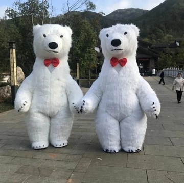 Kostium Reklamowy Miś Niedźwiedź Polarny Żywa maskotka Nadmuchiwany 2,6 m