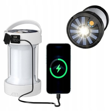 LATARNIA SOLARNA LED LAMPA KEMPINGOWA POWERBANK