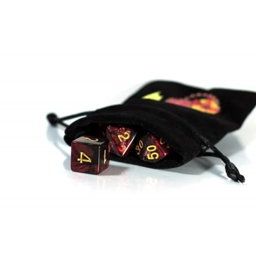 KRWAWY RUBIN ZESTAW 7 KOŚCI KOSTEK RPG
