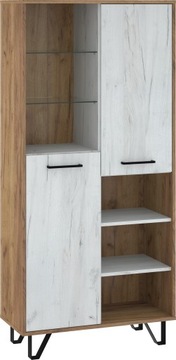 meble BIP 09 regał 2D craft złoty / craft biały