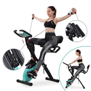 Składany rower treningowy 3 w 1 z 10 poziomami oporu magnetycznego