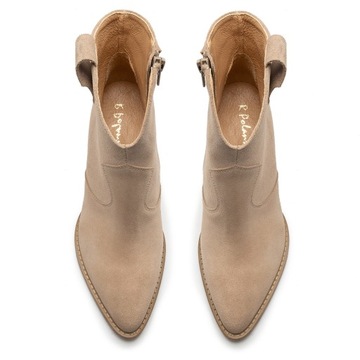 Botki R.Polański 1409 - Beżowy 659 Zamsz