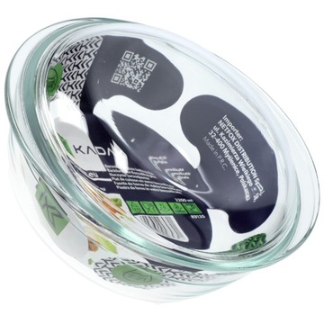 2,2L Стеклянное тепло -устойчивый сосуд с круглой крышкой для выпечки