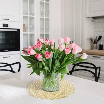 ДЕКОРАТИВНАЯ ПОДКЛАДКА НА КУХОННЫЙ СТОЛ, ЗОЛОТО КРУГЛЫЙ, АЖУРНАЯ ТАРЕЛКА КОВРИК