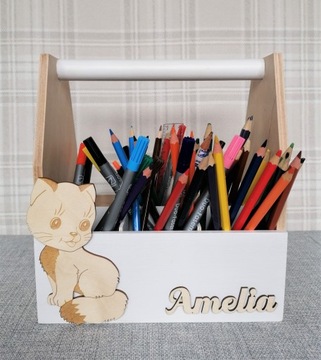 Организатор для офиса 100% древесина, бохо, с названием