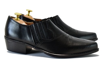 МУЖСКИЕ НИЗКИЕ ЧЕРНЫЕ КОЖАНЫЕ БОТИНКИ 41