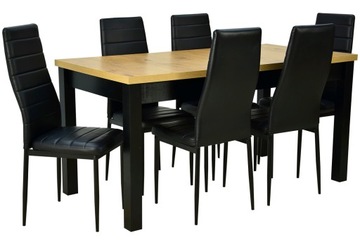 Rozkładany stół 80x160/200 z 6 krzesłami W LOFCIE