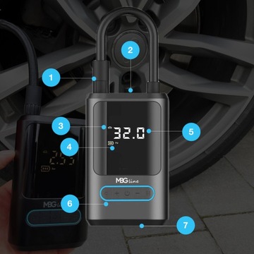 Беспроводной электромобильный насос, велосипедный компрессор, портативный