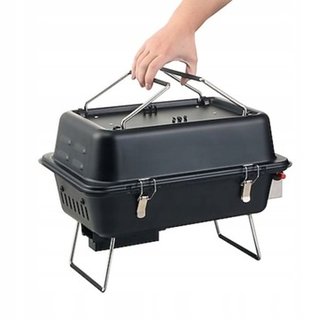 TURYSTYCZNY STOŁOWY GRILL GAZOWO WĘGLOWY 2w1 TARAS
