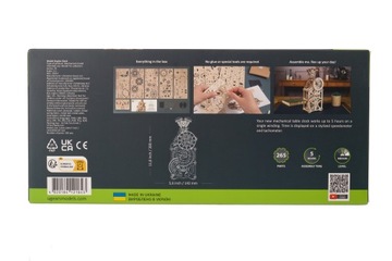 Пазл UGEARS Двигатель Часы 3D