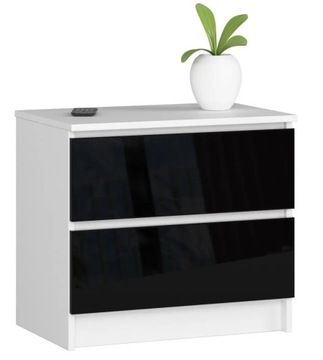 SZAFKA NOCNA KOMODA STOLIK SZUFLADY POŁYSK 60 cm