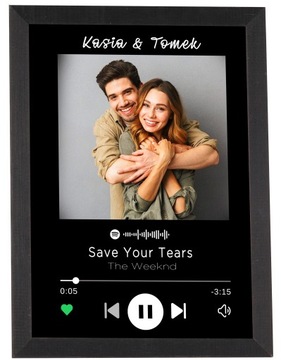 РАМКА ПОСТЕРА С ВАШИМ ФОТО SPOTIFY ПЕСНЯ Y4