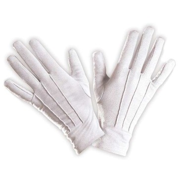 Rękawiczki pięciopalcowe Widmann białe Mikołaje