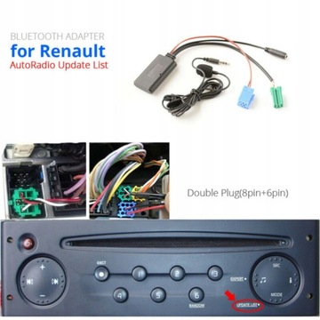 czka 6/8 Pin Adapter Bluetooth dla Renault 2005-11