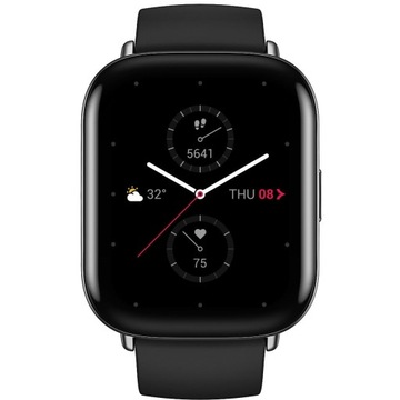Amazfit Zepp E Onyx Black prostokąt czarny z czarnym paskiem smartwatch Hua