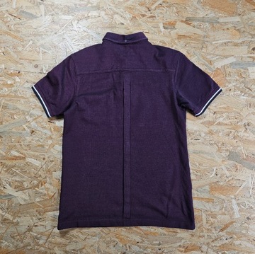 Koszulka Polo T-shirt FRED PERRY Casual Bordowa Nowy Model Męska M