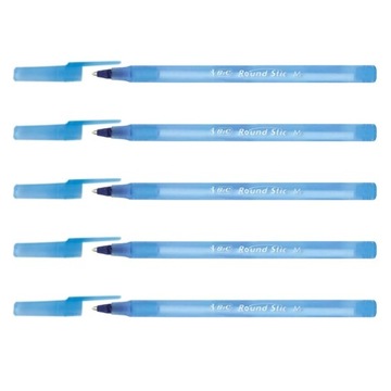 DŁUGOPIS BIUROWY BIC Round Stic niebieski 5szt