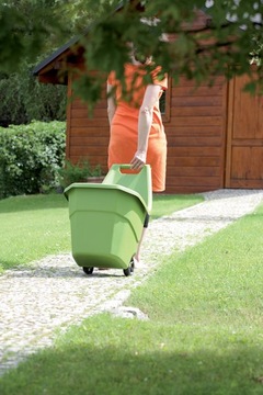 САДОВАЯ тачка, ЛЕГКАЯ, ПЛАСТИКОВАЯ, ПРОЧНАЯ, ДВУХКОЛЕСНАЯ, ЧЕРНАЯ, 55Л