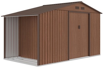 Domek narzędziowy drewutnia MADISON 342x191cm Walnut - HARDMAISTER