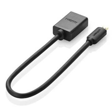 КАБЕЛЬ UGREEN КАБЕЛЬНЫЙ АДАПТЕР MICRO HDMI TO HDMI 19 PIN 20см