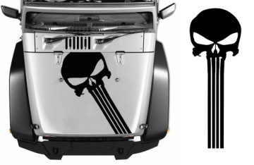 samolepky Na Masku Punisher Prodloužená 44x120 cm