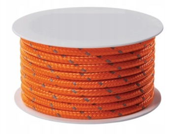LINA ODBLASKOWA POMARAŃCZOWA 6mm 500kg 1 METR