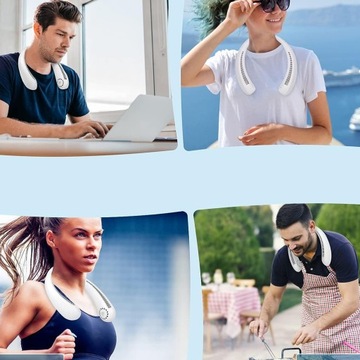 ШЕЙНЫЙ ВЕНТИЛЯТОР ПОРТАТИВНЫЙ КОНДИЦИОНЕР ДЛЯ ПУТЕШЕСТВИЙ С USB-ПЕРЕЗАРЯЖКОЙ