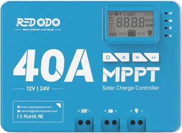 Redodo 40 Amp MPPT 12 V/24 V Automatyczny regulator ładowania L434