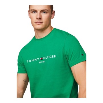 TOMMY HILFIGER KOSZULKA MĘSKA T-SHIRT TOMMY LOGO TEE ZIELONA r.XXL