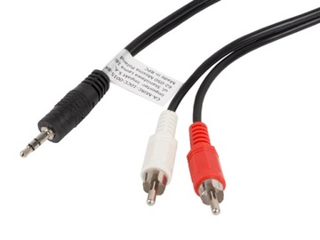 АУДИОКАБЕЛЬ MINIJACK 3,5 ММ 3 PIN->2X RCA 1,5 М