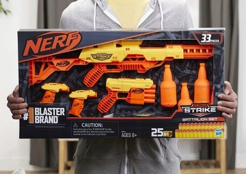 НАБОР NERF ALPHA 4 КОМПЛЕКТА WOLF LR-1 STINGER SD-1 FANG QS-4 МИШЕНИ E8444