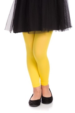 Legginsy dziecięce 40 DEN, 128-134, żółty