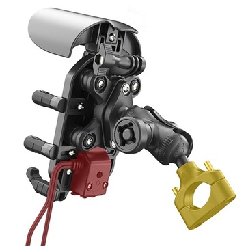 MC39 MOTOCYKLOWY UCHWYT TELEFON ANTYWIBRACYJNY ŁADOWANIE USB-C