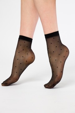 Podkolanówki w kropki kropeczki modne beżowe