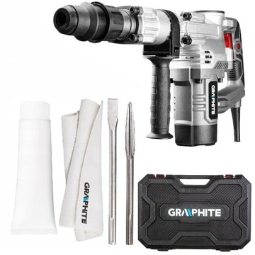 MŁOT WYBURZENIOWY UDAROWY SDS MAX 20J Z DŁUTOWANIEM WALIZKĄ GRAPHITE