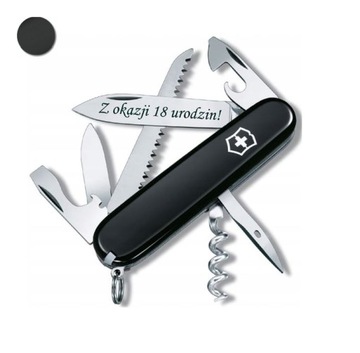 Victorinox 1.3613, scyzoryk Camper + grawer na ostrzu, 91 mm, czarny